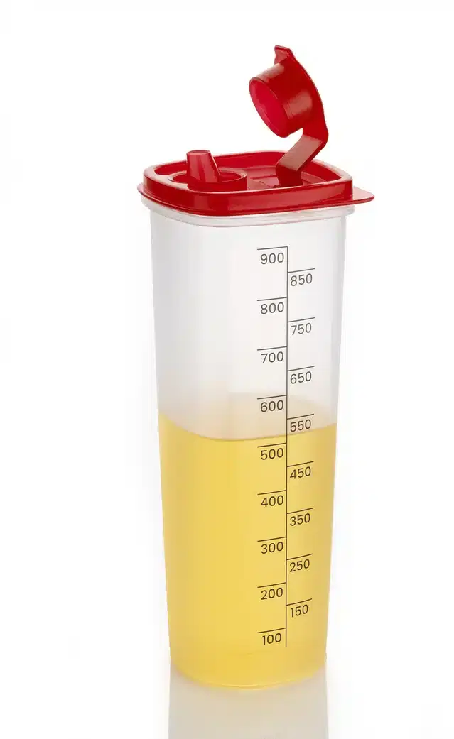 Plastic Oil Dispenser, Red, 1000 ml