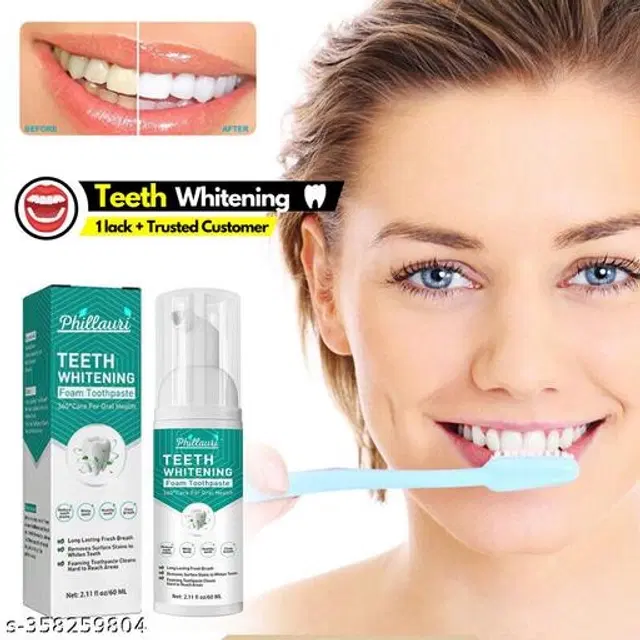 Phillauri Teeth Whitening Foam, 60 ml
