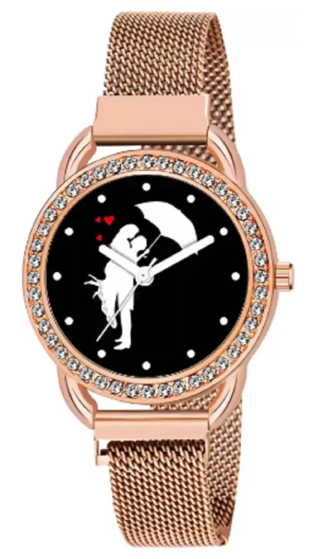 Analog Watch for Women & Girls (Rose Gold)