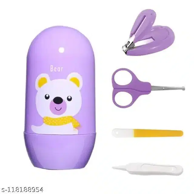 Plastic Manicure Pedicure Care Kit for Infants, Lavender