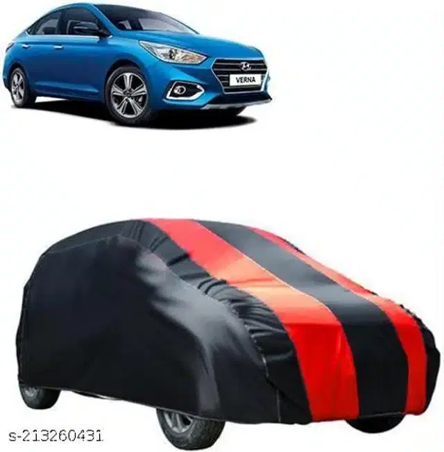 Taffeta Waterproof Car Cover for Hyundai Verna Facelift, Multicolor