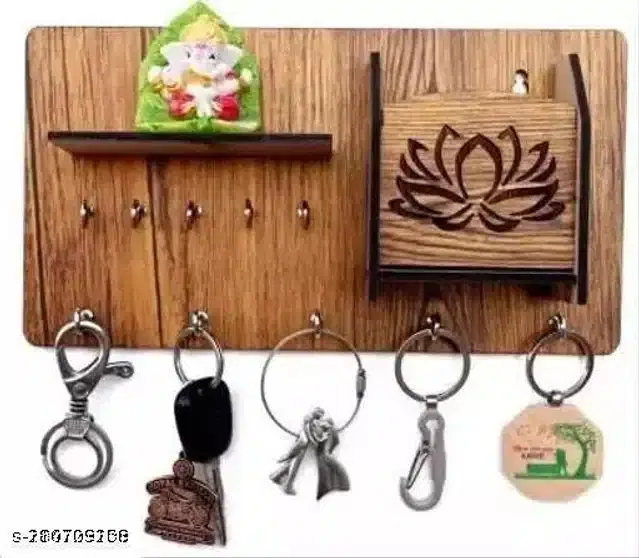 Wooden Mobile Holder, Brown