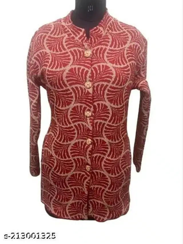 Woolen Sweater for Women (Red, Free Size)