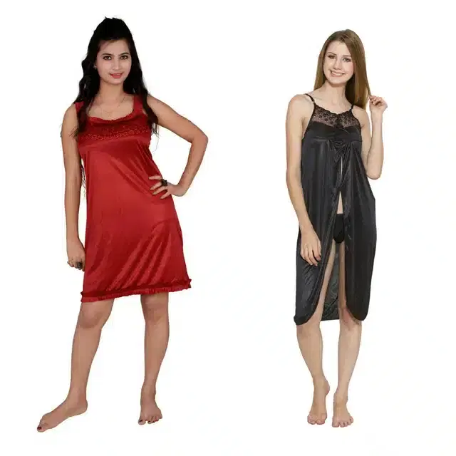 Babydoll for Women, Pack of 2 (Multicolor, Free Size)