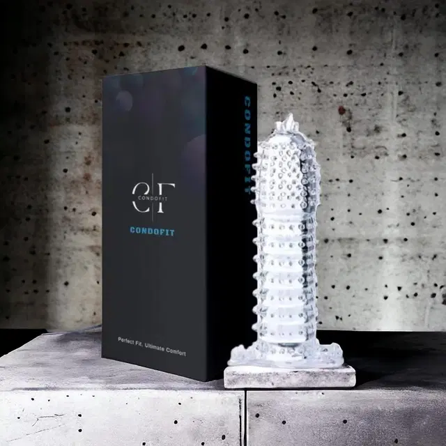 Crystal Dotted Reusable Condom for Men, Transparent