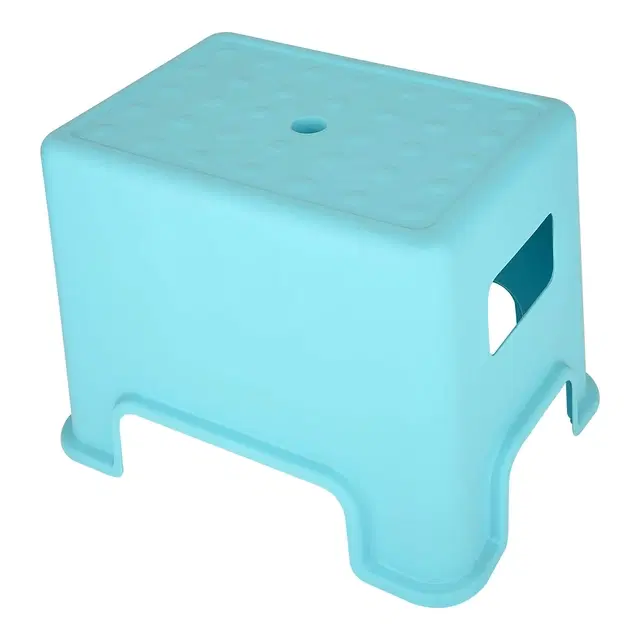 Asian Recto Plastic Stool - Blue