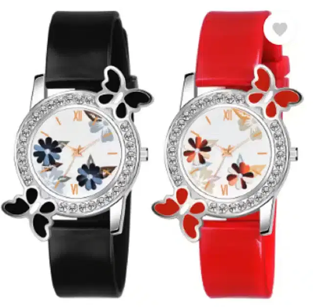 Analog Watch for Women, Pack of 2 (Multicolor)
