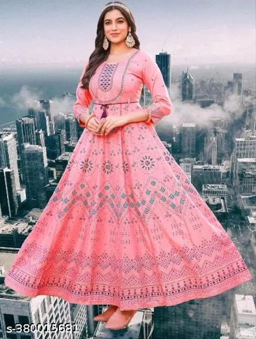 Polycotton Kurti for Women, Pink (S)