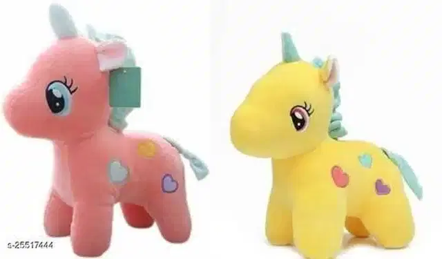 Stuffed Toys for Kids, Pink & Yellow, Set of 2