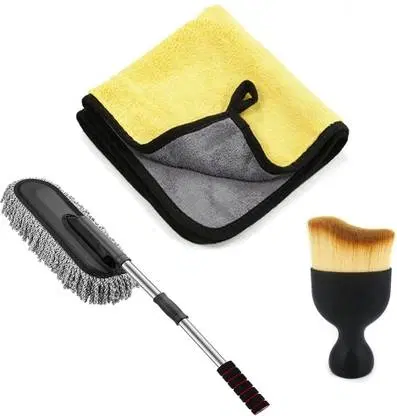 Microfiber Duster for Car Cleaning, Brown