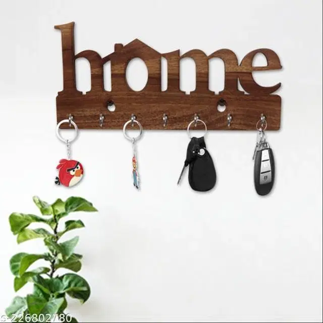 Wooden Key Holder, Brown