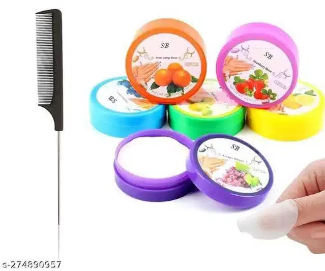 6 Pcs Nail Polish Remover Wipes with Salon Hair Comb, Multicolor, Set of 7