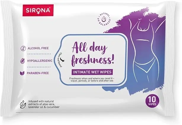 Sirona Intimate Wipes Pack Of 10 Wipes