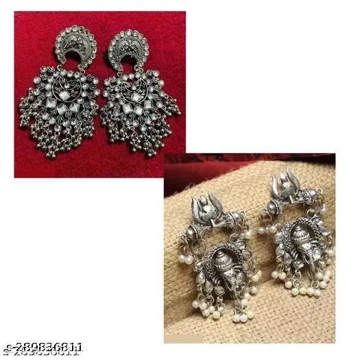 Lord Ganesha Kundan Combo Earring