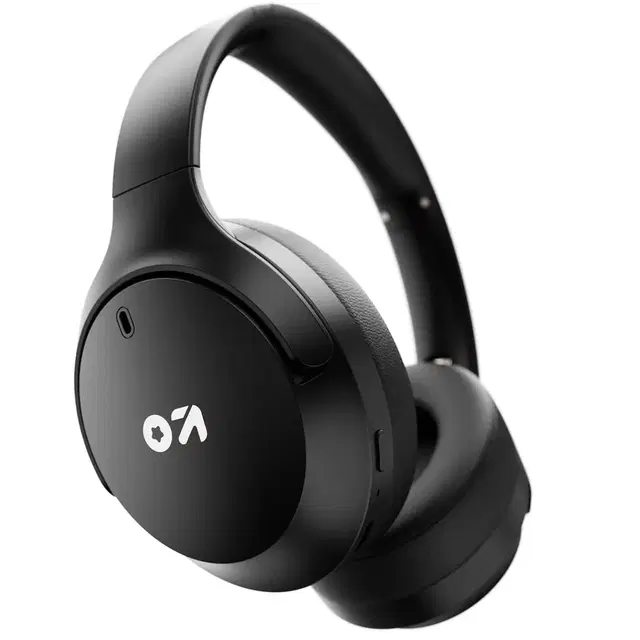 Goboult Q Over Ear Bluetooth Headphones With 70h Playtime, 40mm Bass Drivers, Zen™ Enc Mic, Type-C Fast Charging, 4 Eq Modes, Made In India, Ipx5 Headphones Wireless With Mic (Black)