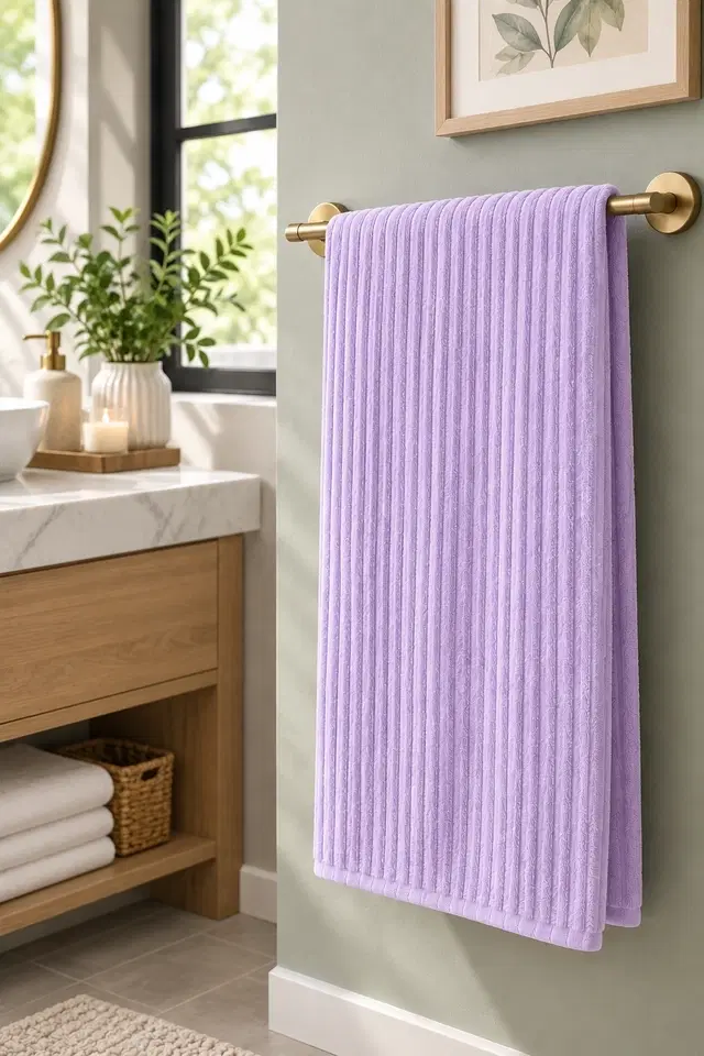SimpleHome Fleece Bath Towel 70x140cm 280gsm Microfibre Lavender