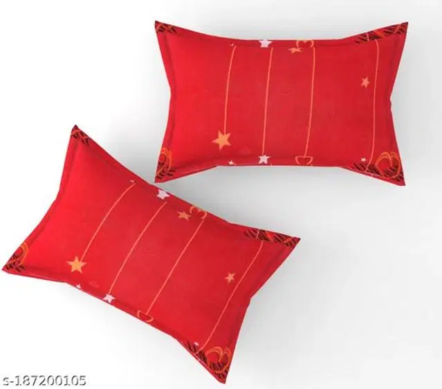 Cotton Pillow Covers, Multicolor, 17x27 inches, Pack of 2