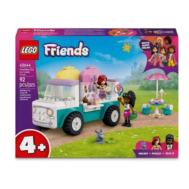 LEGO Friends Heartlake City Ice Cream Truck Pretend-Play Building Kit 42644