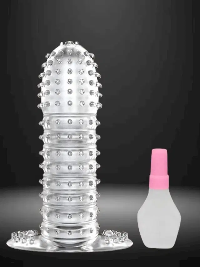 Crystal Dotted Condoms for Men, Transparent