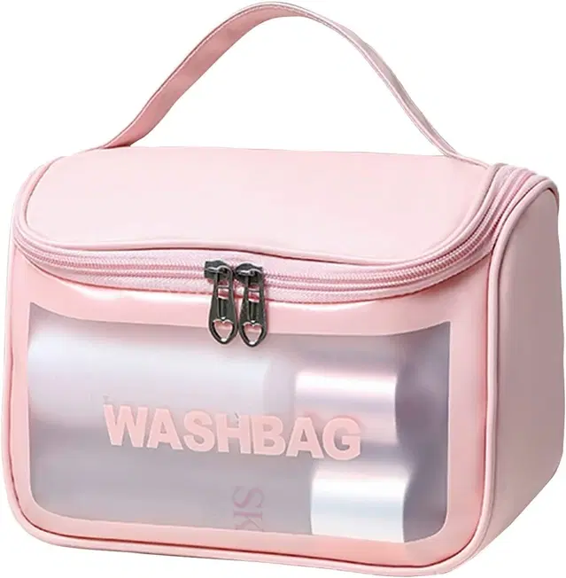 Portable Cosmetic Bag Women, Light Pink