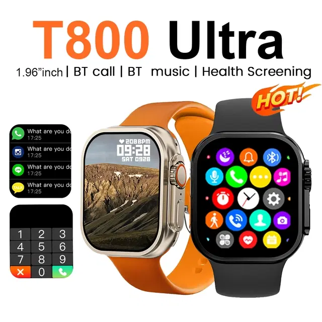 Silicone Strap S8 Ultra Smart Watch, Assorted, Pack of 1