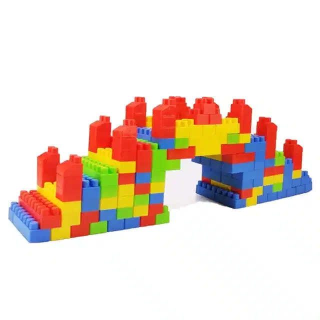 Plastic Educational Stem 60 Pcs Building Blocks Toy Set for Kids, Multicolor