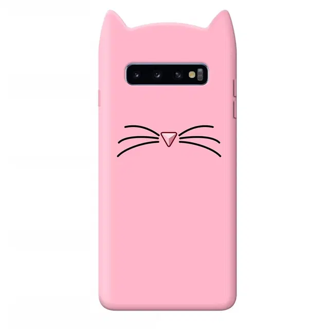 Silicone Mobile Back Cover for Samsung S10+ Plus (Pink)