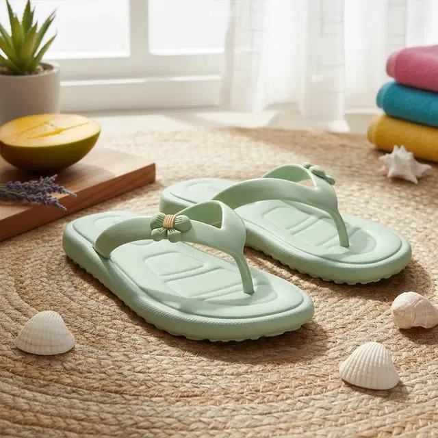 Aqualite Slippers for Women (Green, 7 UK/India)
