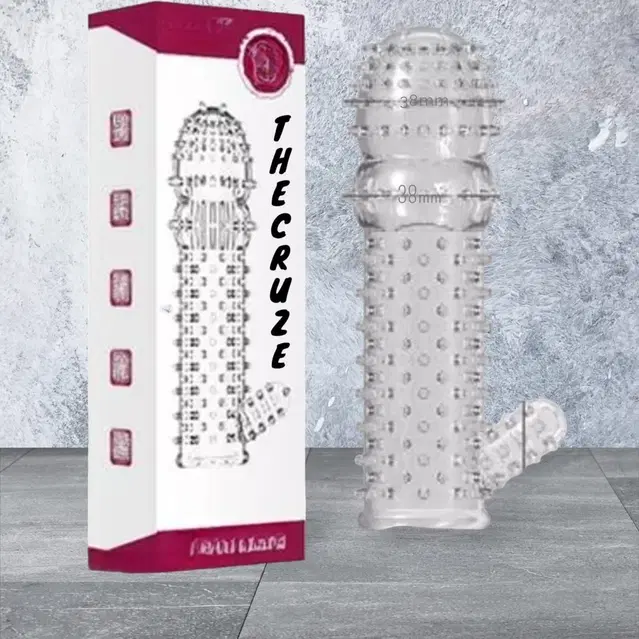 Crystal Dotted Reusable Condom for Men, Transparent, Pack of 1