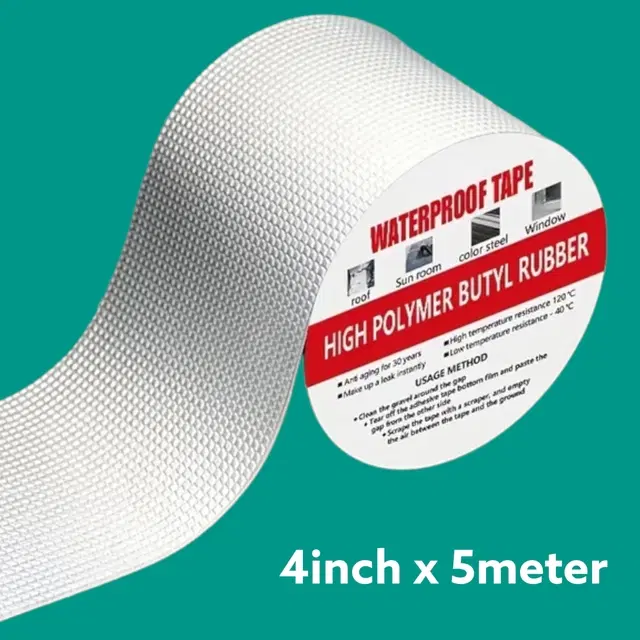 Aluminium Single Sided Self Adhesive Tape, Silver, 5 m