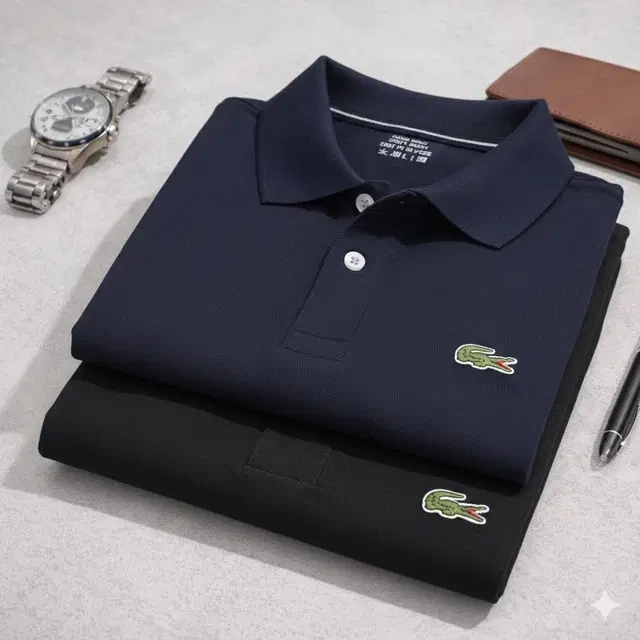 Cotton Matty Solid T-shirt For Men, Navy & Black, Pack of 2 (XL)