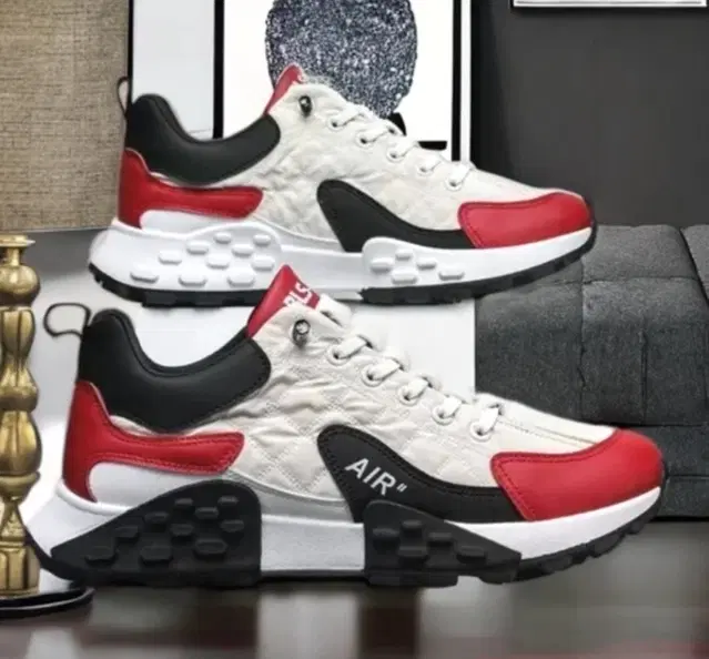 Densu Casual Shoes for Men Air Red, Red & Black (7)