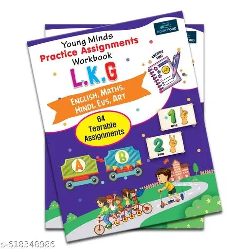 Young Minds Practice Assignments Workbook LKG Books for Kids