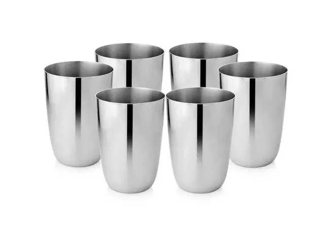 Urban Spoon Allure Stainless Steel Tumbler/Drinking Glass, Pack Of 6, 300 ml, VIH-3