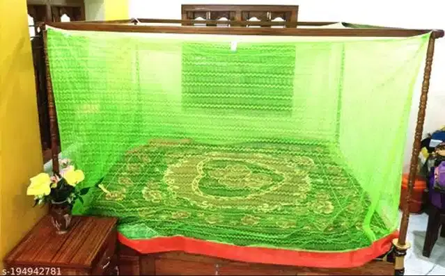 Nylon Mosquito Net, Green, 5x7 Feet