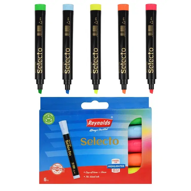 REYNOLDS Highlighters Mix Color, Set of 5