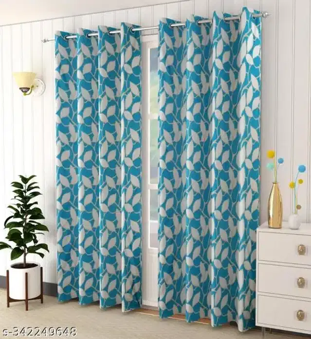 Polyester Curtain for Door, Multicolor, 5 Feet