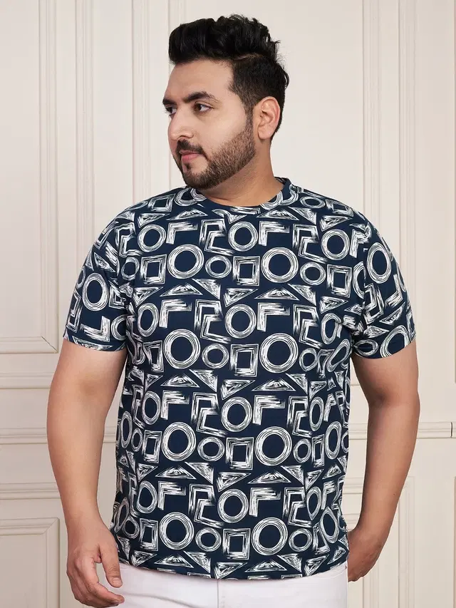 Cotton T-Shirt for Men, Multicolour (L)