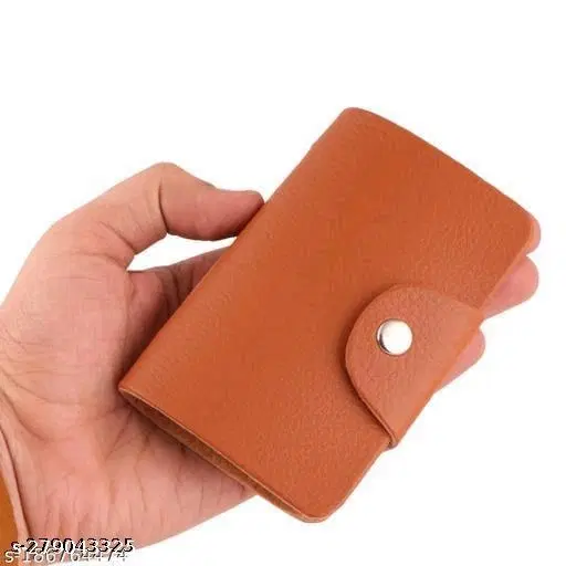 Faux Leather Card Holder, Multicolor