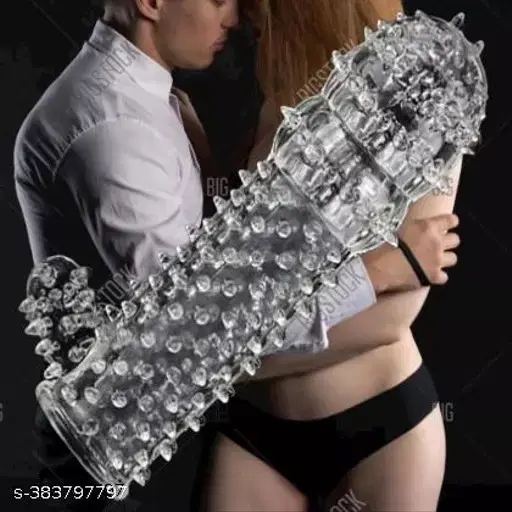 A R Silicone Crystal Dotted Condom for Men, Transparent