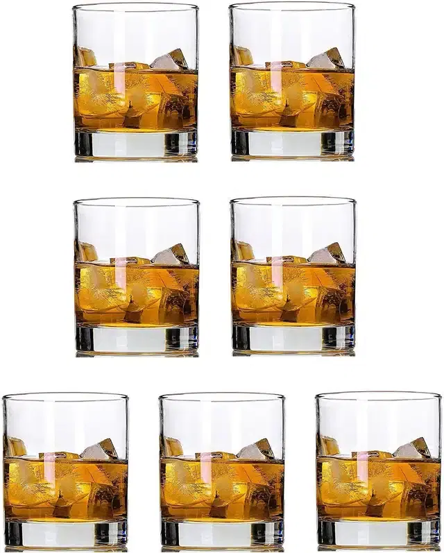 Liquor cum Cocktail Glasses, Transparent, 280 ml, Pack of 7