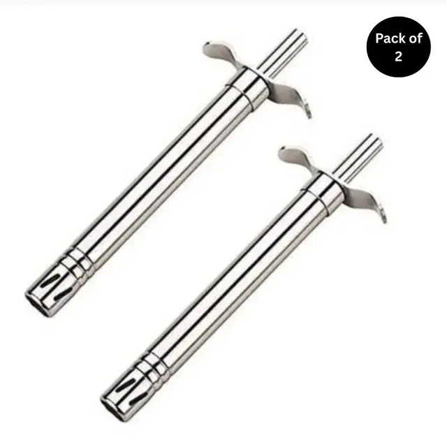 Stainless Steel Gas lighter Pack of 2, Silver