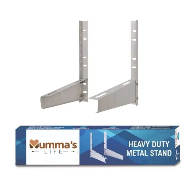Mumma's LIFE AC Outdoor Stand | 200 kg Capacity Heavy Duty GI Steel Ac Stand | Wall Mounting Bracket for Split & Window Air Conditioners | White