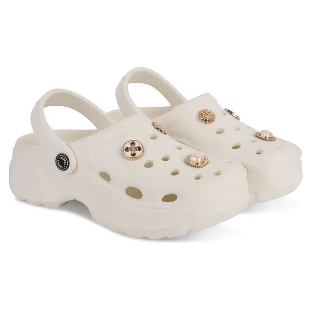 Clogs for Women, Cream (6)