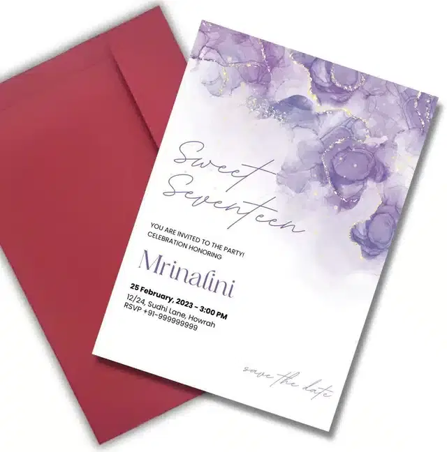 Birthday Party Greetings with Envelope, Multicolor