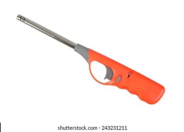 Stainless Steel Refillable Adjustable Flame Kitchen Gas Stove Lighter, Assorted