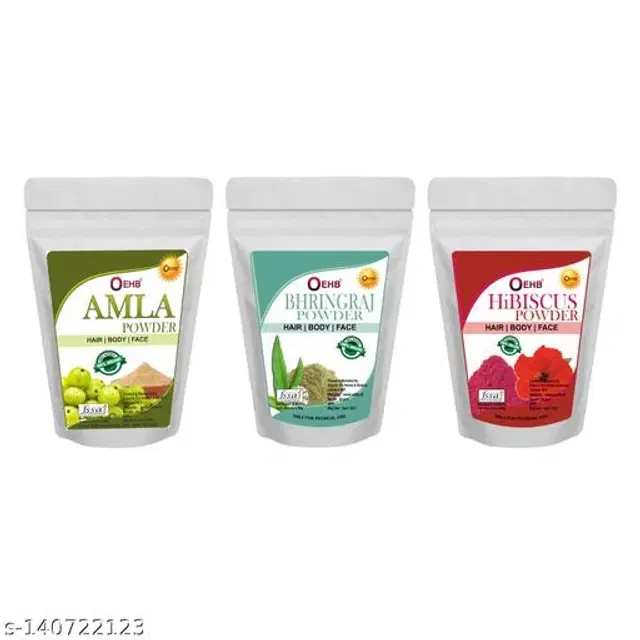Trustmart Natural Amla, Hibiscus & Bhringraj Hair Care Powder, 50 g, Pack of 3