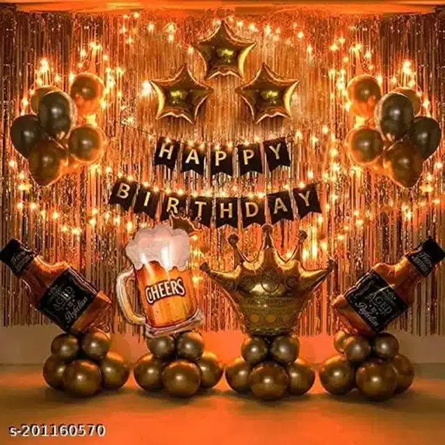 Birthday Party Decoration Kit, Multicolor, Set of 63