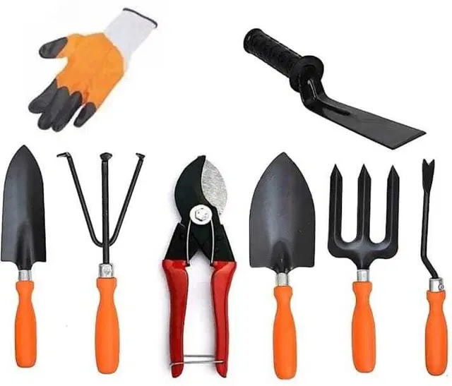 Gardening Tools Set, Multicolor, Set of 8