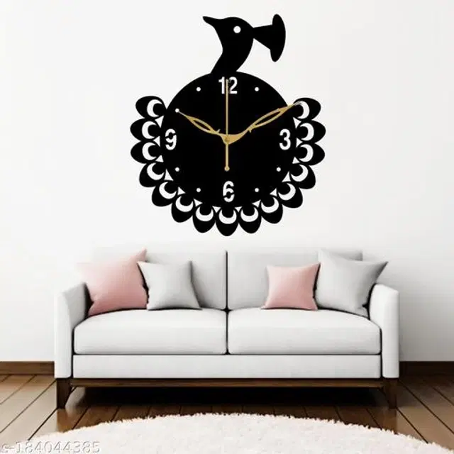 Wooden Wall Clock, Black